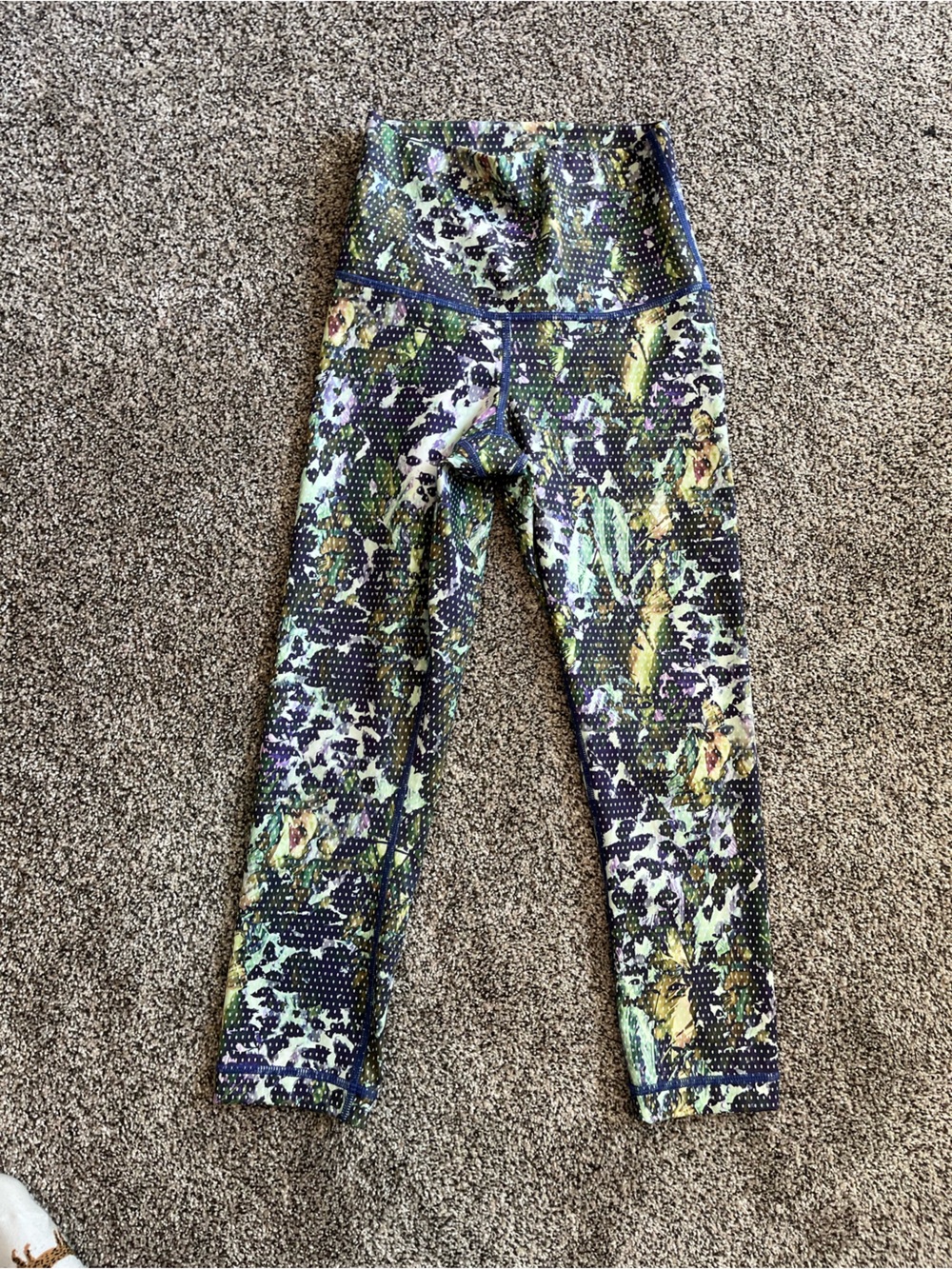 lululemon athletica Printed High-Rise Leggings in Green & Purple Mix